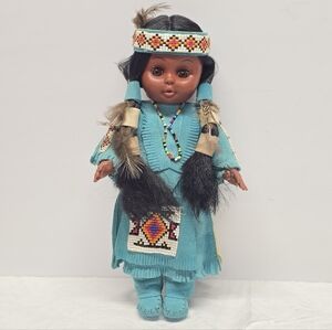 Vintage 80s Carlson Dolls Native American Indian Shoshoni Princess With Baby NWT